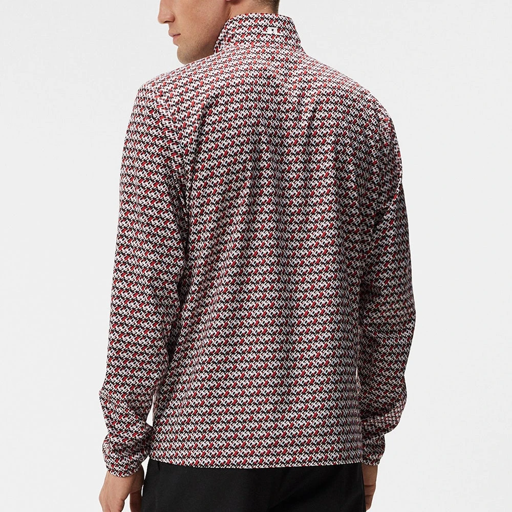 J.Lindeberg Golf Jacket - Ash Light Packable Print - MB Cherry AW23 - Image 6