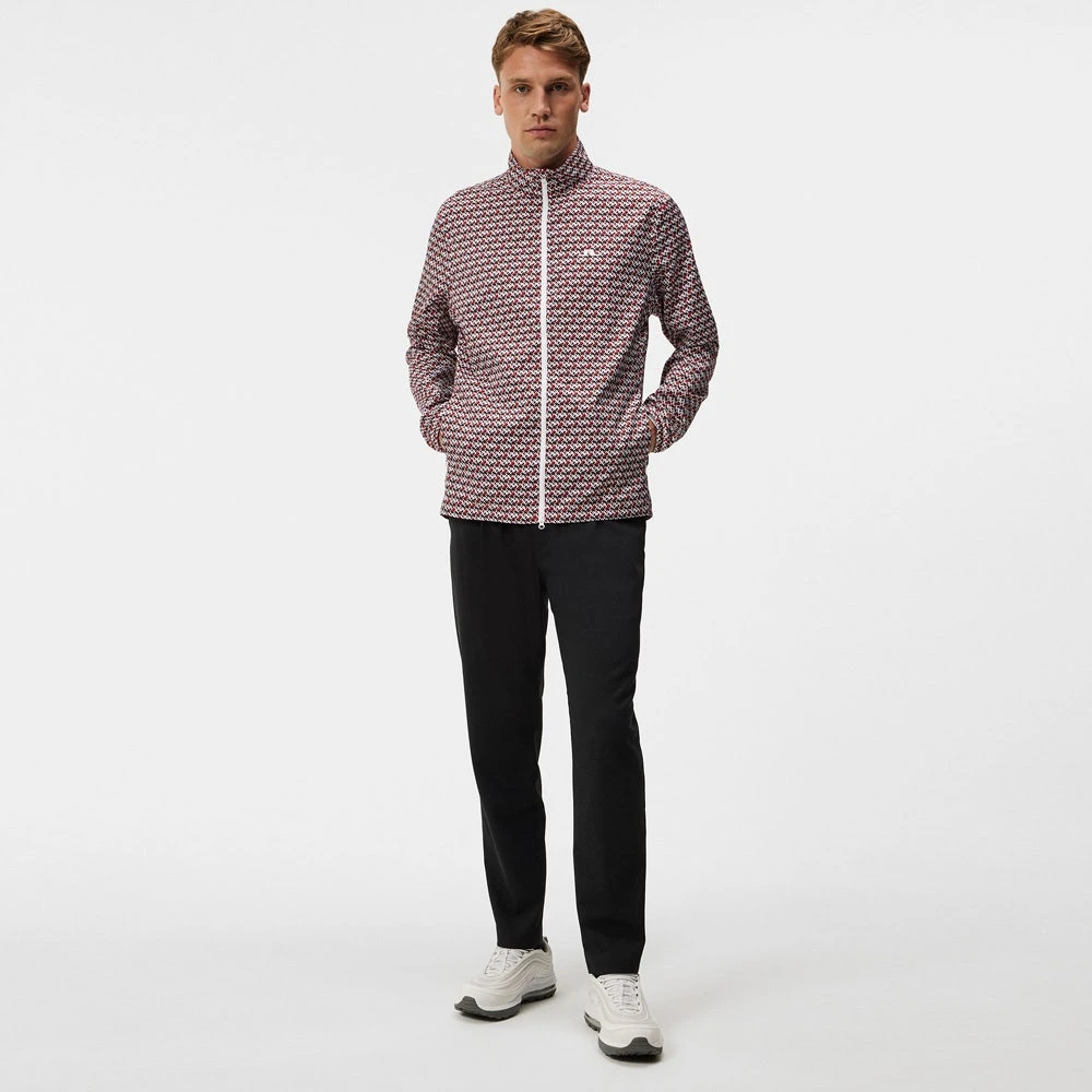 J.Lindeberg Golf Jacket - Ash Light Packable Print - MB Cherry AW23 - Image 9