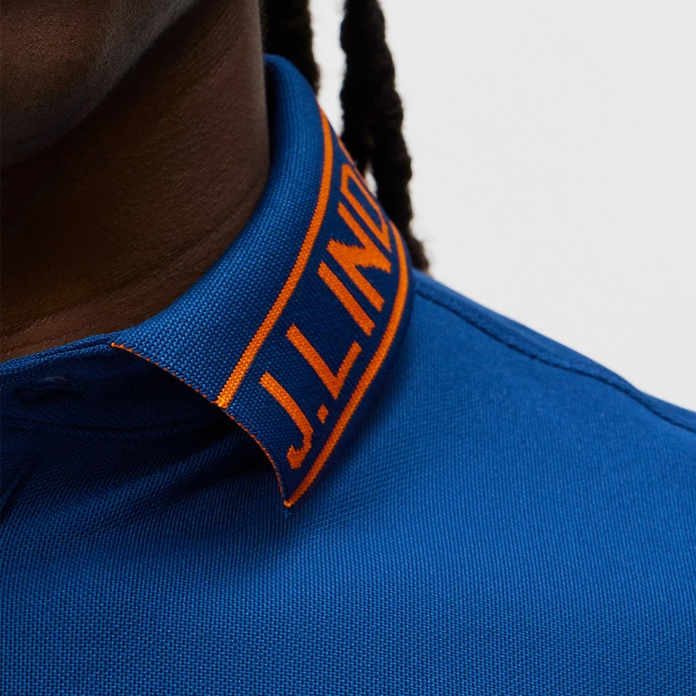 J.Lindeberg Golf Shirt - Austin Regular Fit - Estate Blue AW23 - Image 8
