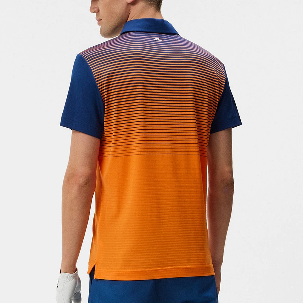 J.Lindeberg Golf Shirt - Lowell Slim Fit - Estate Blue AW23 - Image 6