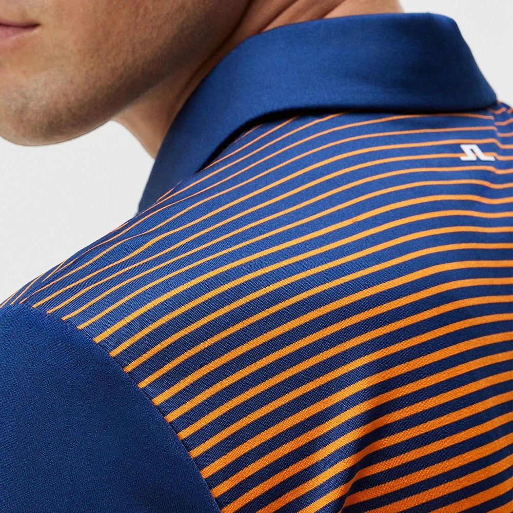 J.Lindeberg Golf Shirt - Lowell Slim Fit - Estate Blue AW23 - Image 7