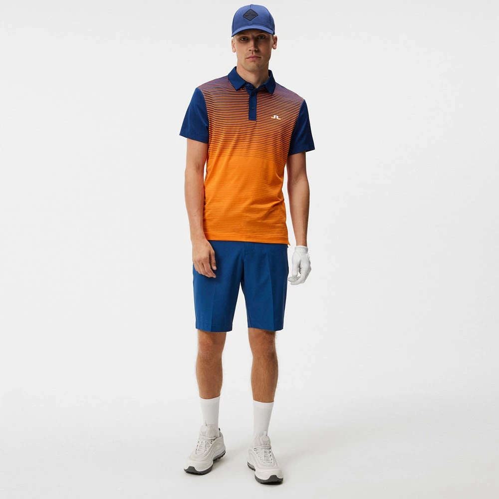 J.Lindeberg Golf Shirt - Lowell Slim Fit - Estate Blue AW23 - Image 8