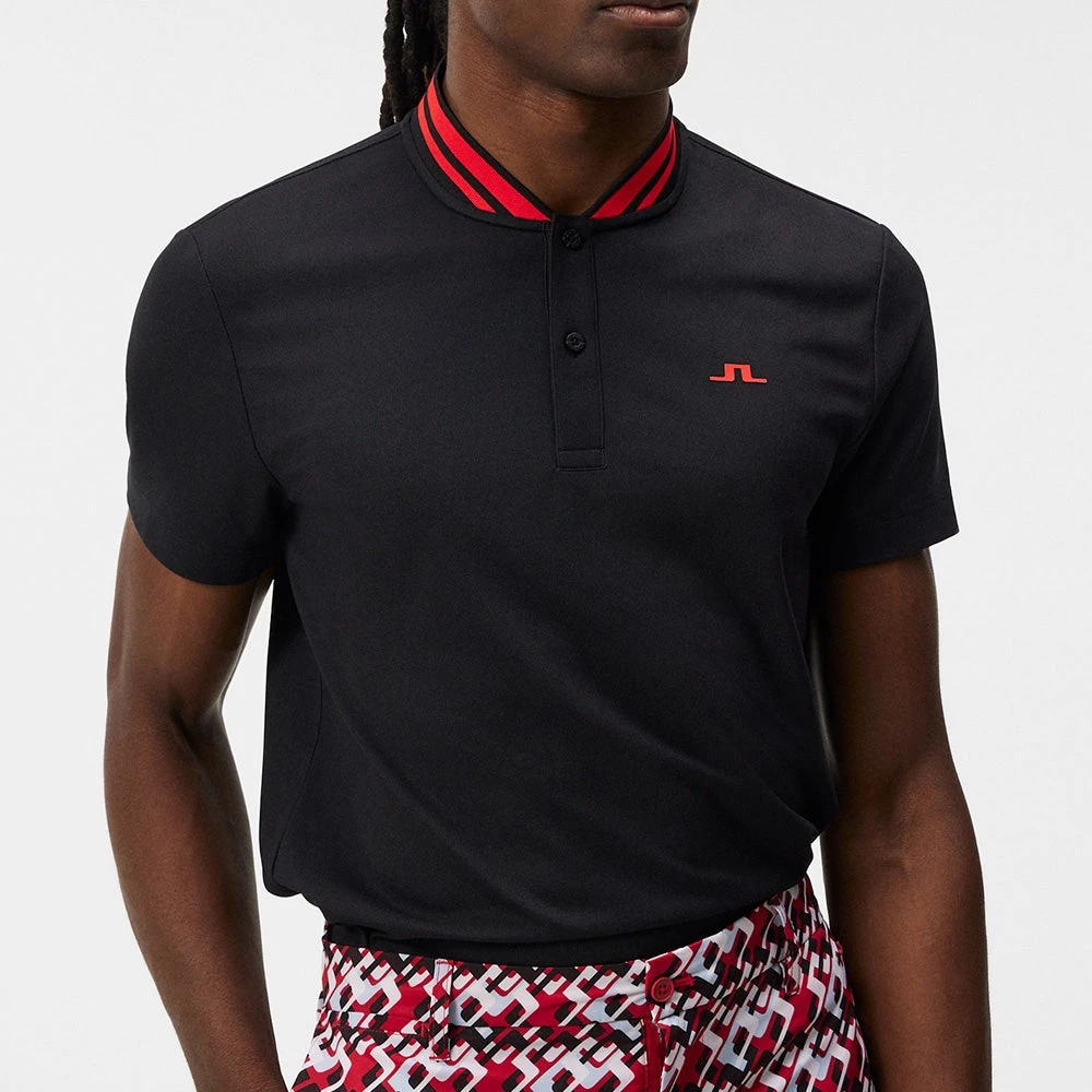 J.Lindeberg Golf Shirt - Tyson Regular Fit - Black AW23 - Image 5