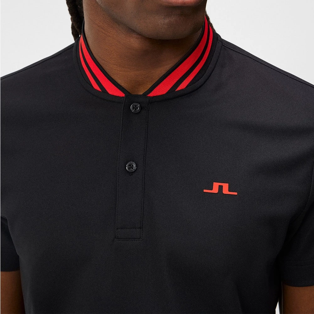 J.Lindeberg Golf Shirt - Tyson Regular Fit - Black AW23 - Image 7