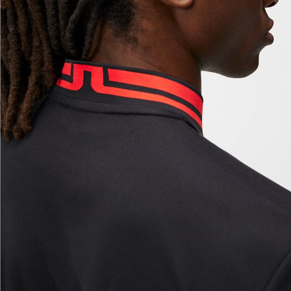 J.Lindeberg Golf Shirt - Tyson Regular Fit - Black AW23 - Image 8