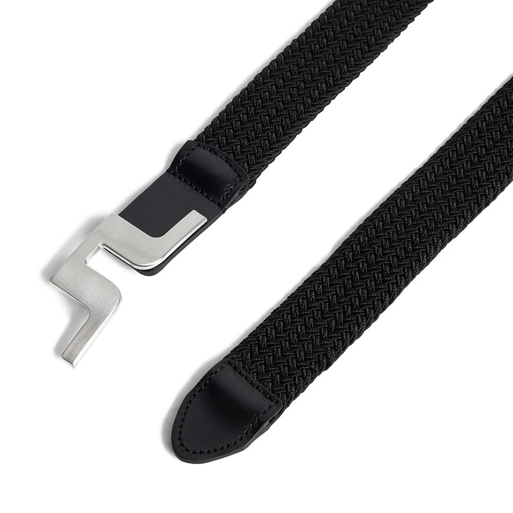 J.Lindeberg Golf Belt - Berry Stretch Woven - Black AW23 - Image 3