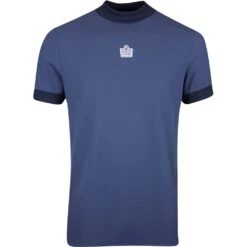 Macade Golf Shirt - Admiral Sportswear Mock Neck Polo - Navy AW23