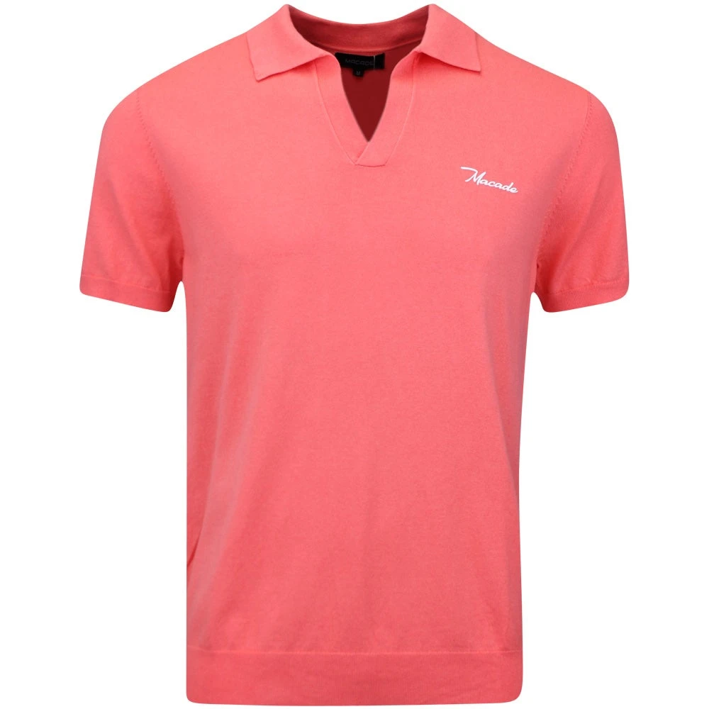 Macade Golf Shirt - Mac Knitted Polo - Peach AW23