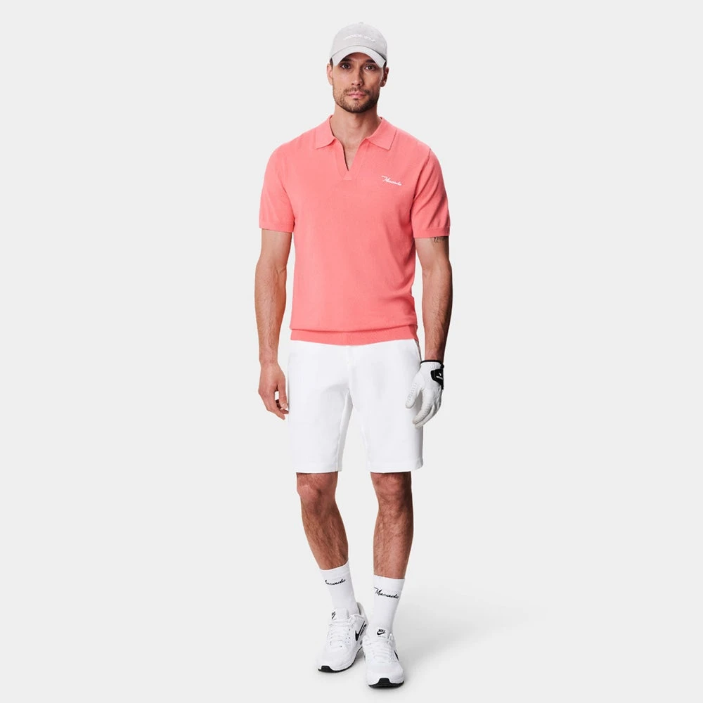 Macade Golf Shirt - Mac Knitted Polo - Peach AW23 - Image 9