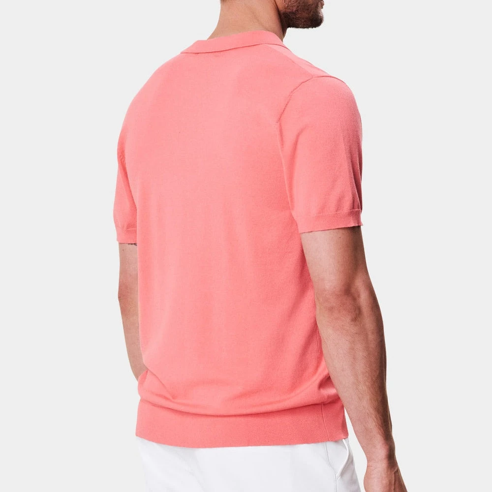 Macade Golf Shirt - Mac Knitted Polo - Peach AW23 - Image 7