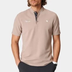 Macade Golf Shirt - Heath Blade Polo - Tan AW23