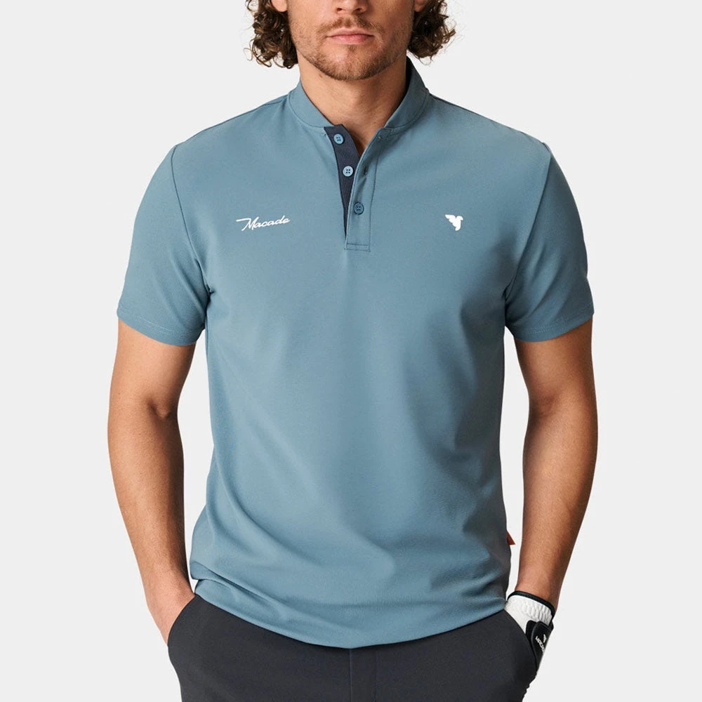 Macade Golf Shirt - Heath Blade Polo - Blue SU23 - Image 5