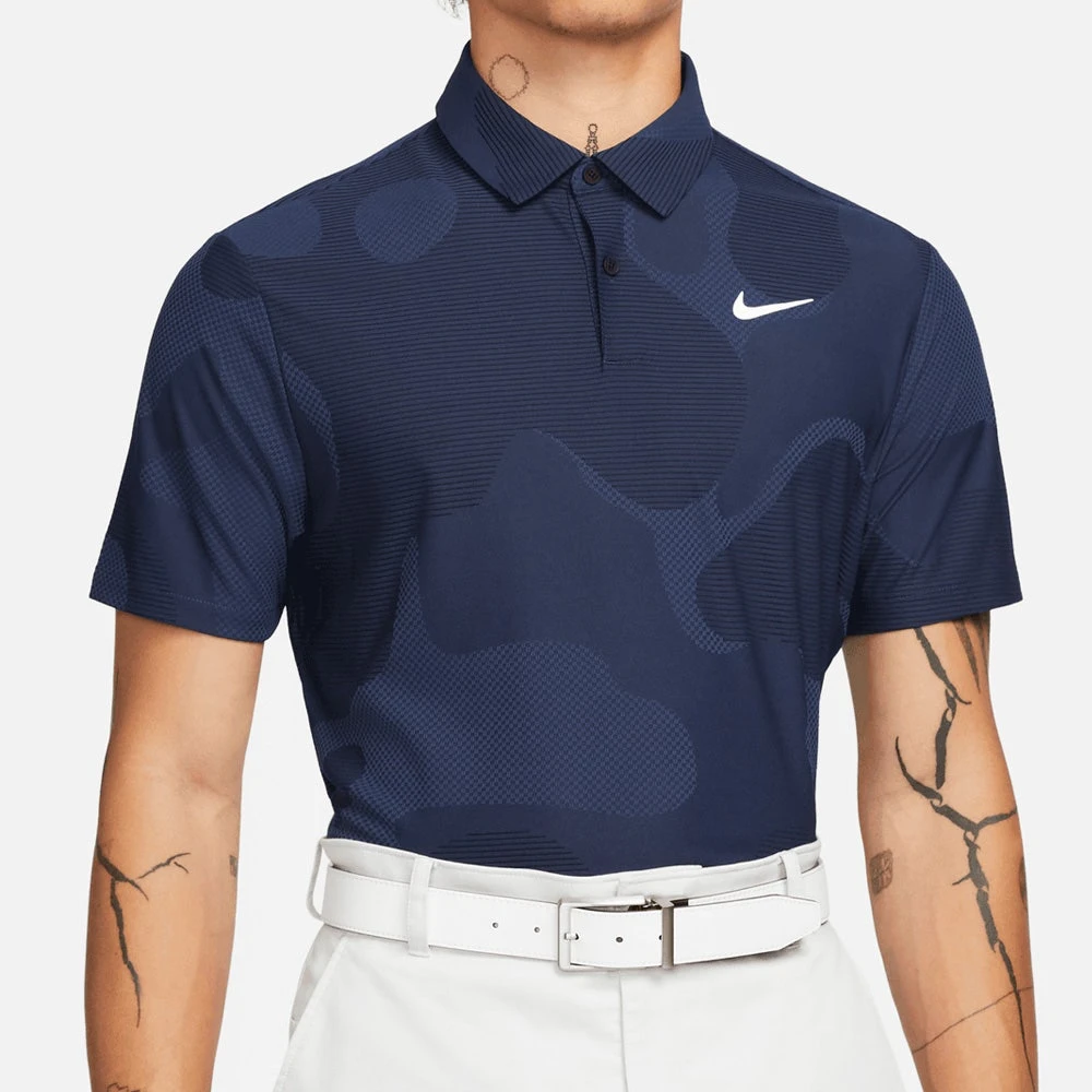 Nike Golf Shirt - NK DF ADV Tour Camo Polo - Blackened Blue SP23 - Image 5