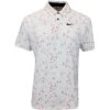 Nike Golf Shirt - NK DF Tour Floral Polo - White FA23