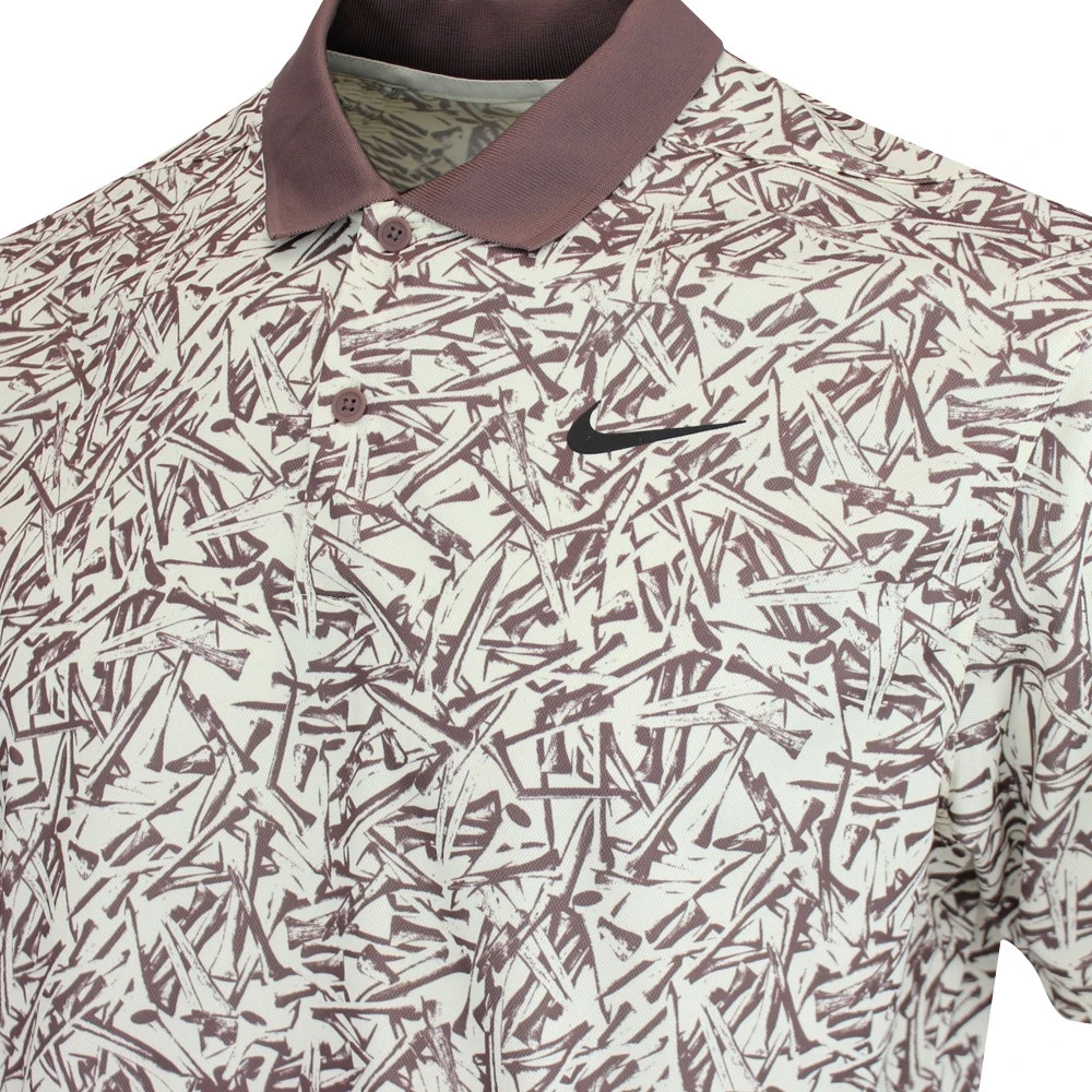 Nike Golf Shirt - NK DF Victory+ Print Polo - Coconut Milk SU23 - Image 4