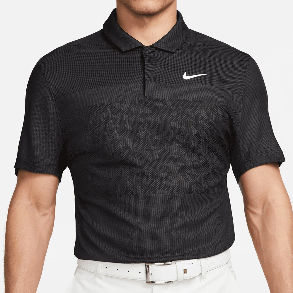 Nike Golf Shirt - Tiger Woods ADV Camo Polo - Black SP23