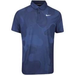 Nike Golf Shirt - NK DF ADV Tour Camo Polo - Blackened Blue SP23