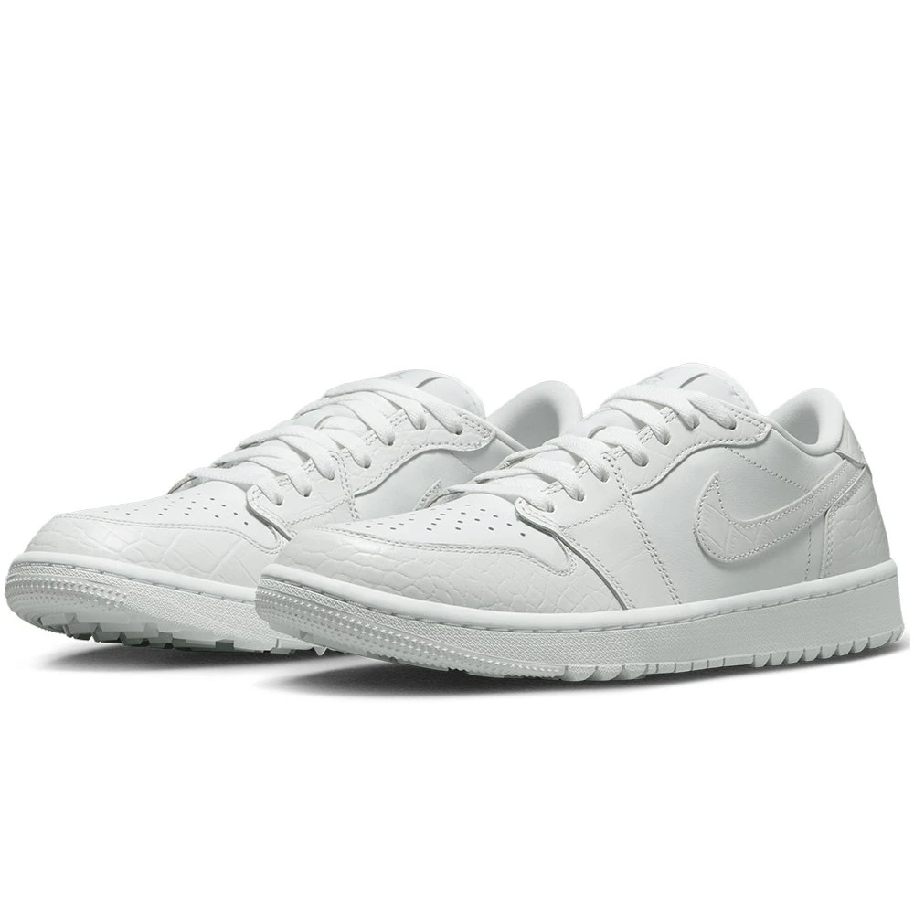 Nike Golf Shoes - Air Jordan 1 Low G - White Croc SP23 - Image 2