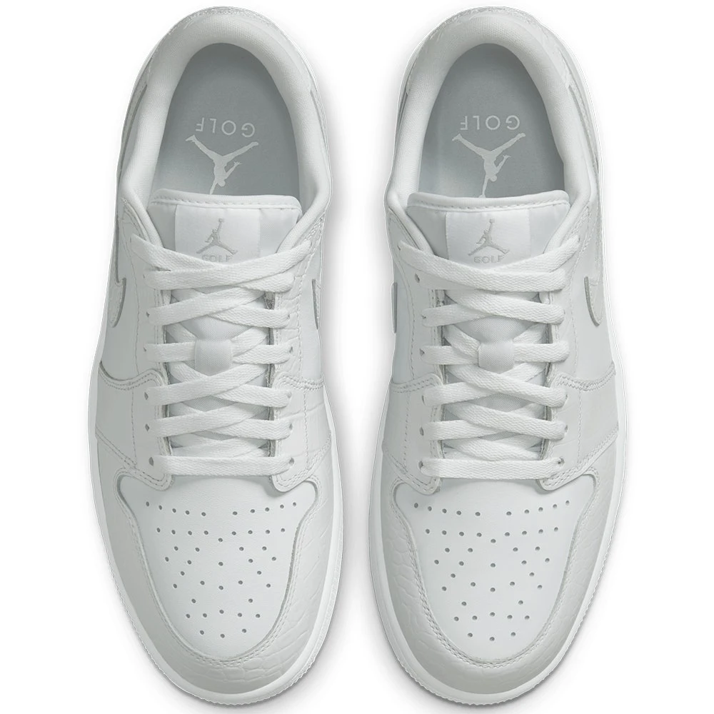 Nike Golf Shoes - Air Jordan 1 Low G - White Croc SP23 - Image 3