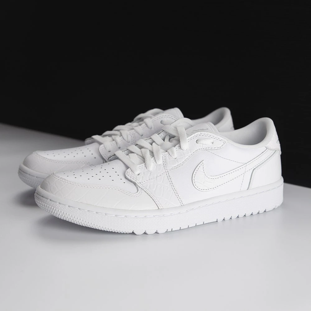 Nike Golf Shoes - Air Jordan 1 Low G - White Croc SP23 - Image 10