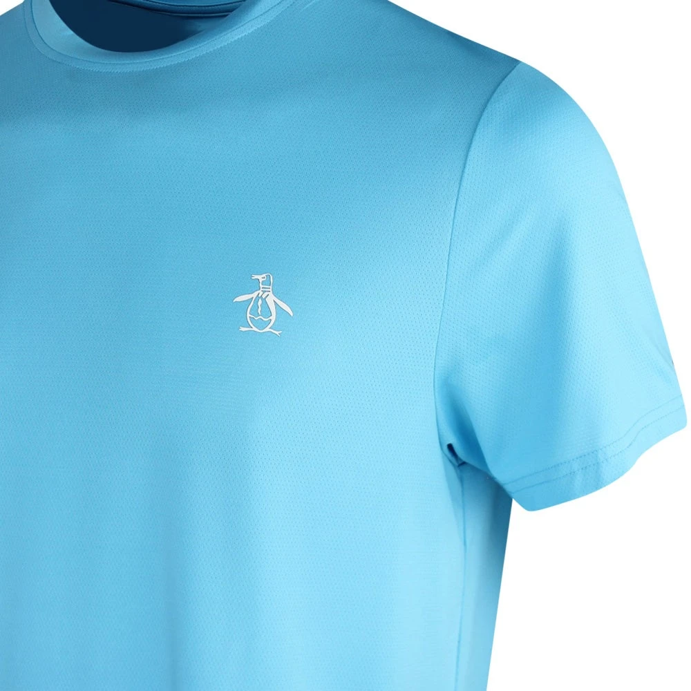 Original Penguin T-Shirt - Solid Performance Tee - Aquarius SS23 - Image 4