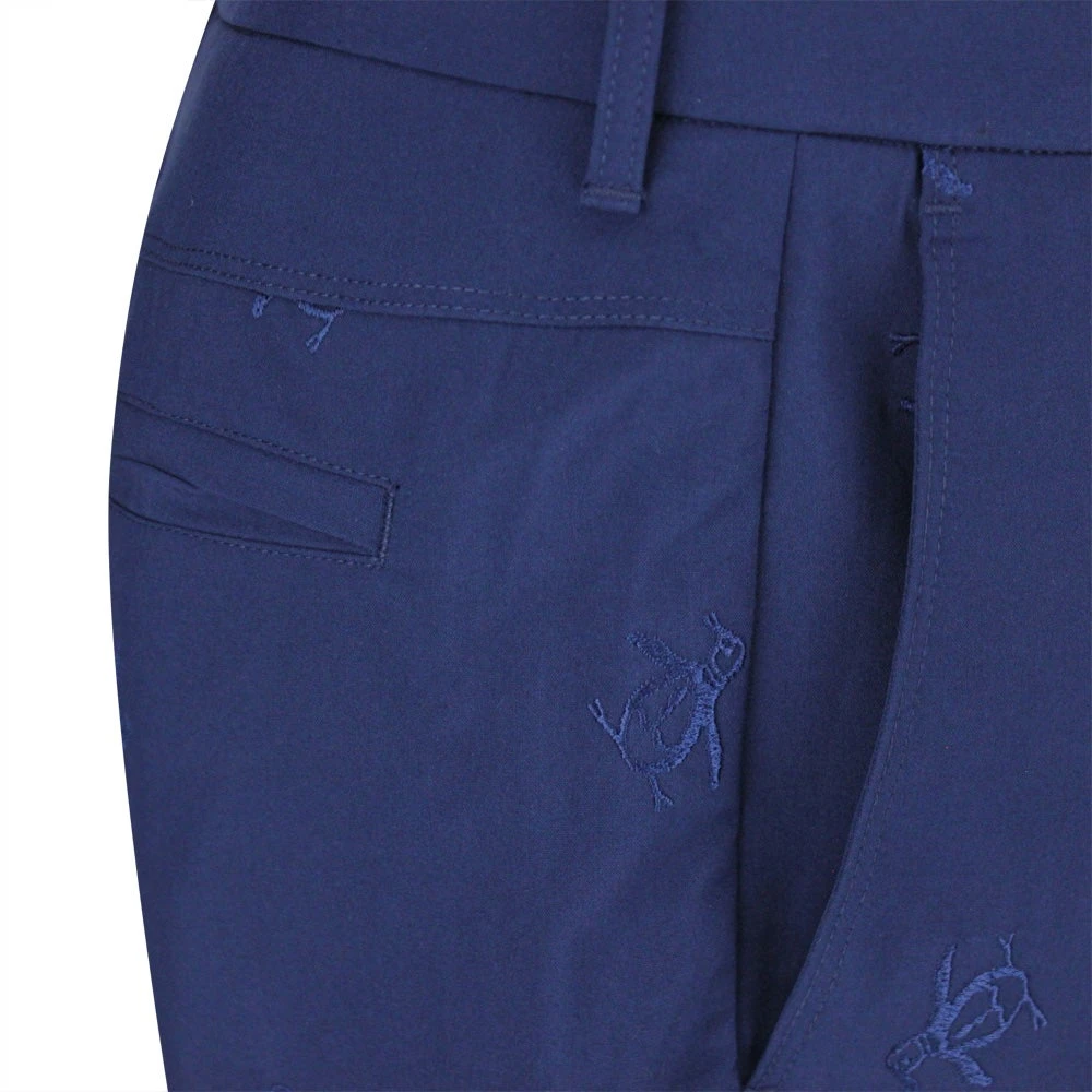 Original Penguin Golf Shorts - Embroidered Pete - Black Iris AW23 - Image 4