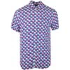 Original Penguin Shirt - PRM Geo Button Up - Mosaic Blue SS23