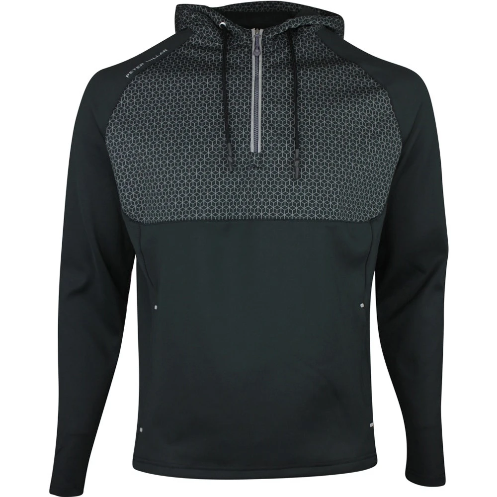Peter Millar Golf Hoodie - Hyperlight Weld Hybrid HZ - Black SS23