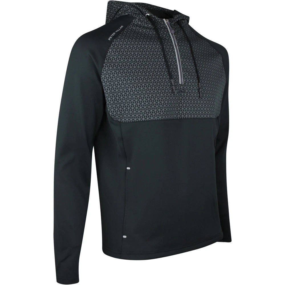 Peter Millar Golf Hoodie - Hyperlight Weld Hybrid HZ - Black SS23 - Image 2