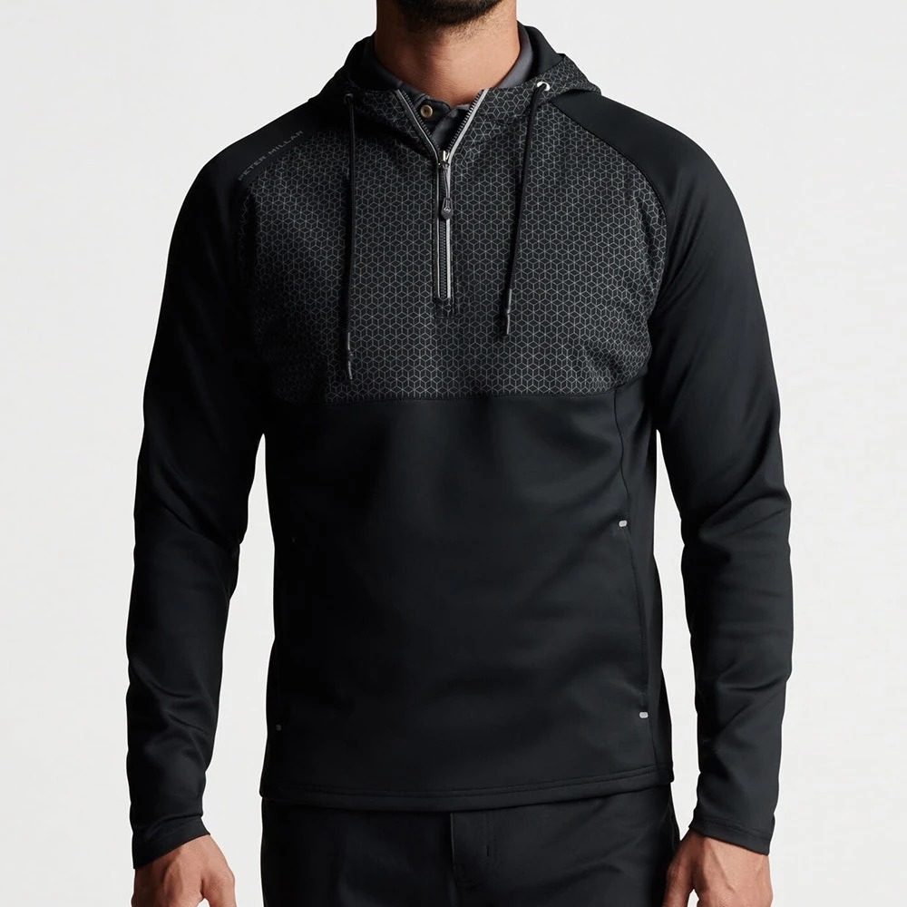 Peter Millar Golf Hoodie - Hyperlight Weld Hybrid HZ - Black SS23 - Image 5