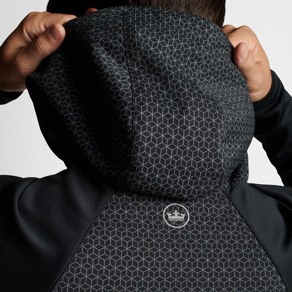 Peter Millar Golf Hoodie - Hyperlight Weld Hybrid HZ - Black SS23 - Image 8