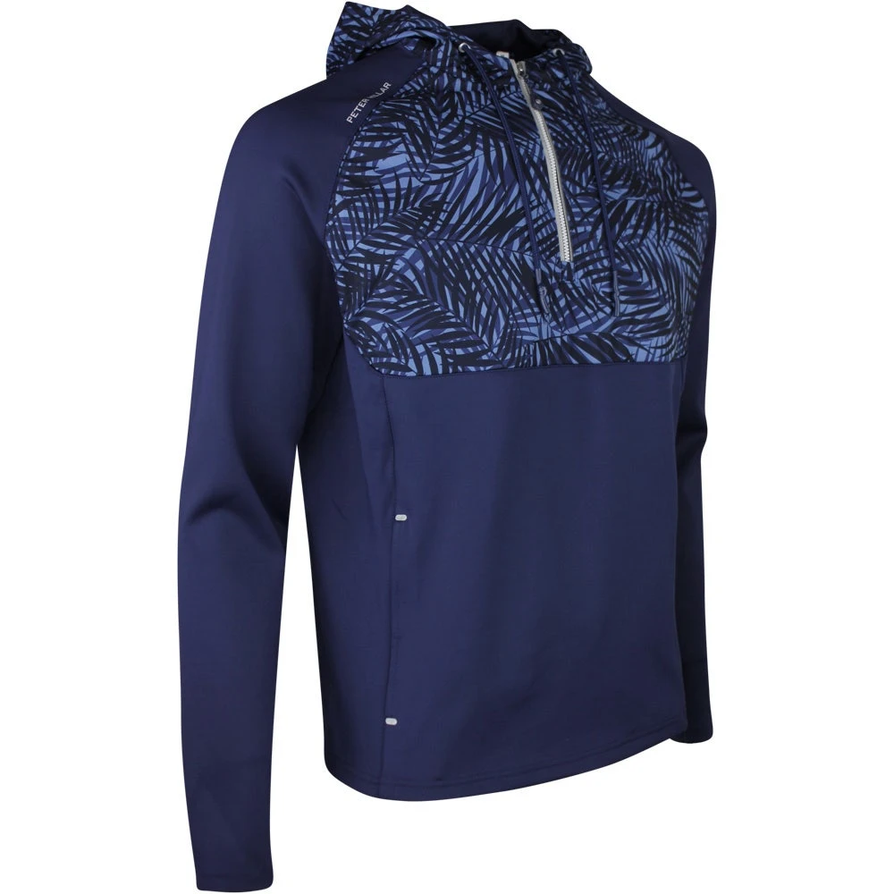 Peter Millar Golf Hoodie - Hyperlight Weld Hybrid HZ - Navy SS23 - Image 2