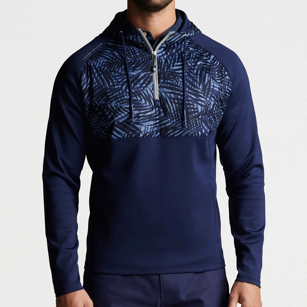 Peter Millar Golf Hoodie - Hyperlight Weld Hybrid HZ - Navy SS23 - Image 5