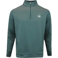 Peter Millar Golf Pullover - Perth Melange QZ - Balsam AW23