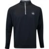 Peter Millar Golf Pullover - Perth Stretch QZ - Black AW23