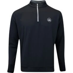 Peter Millar Golf Pullover - Perth Stretch QZ - Black AW23