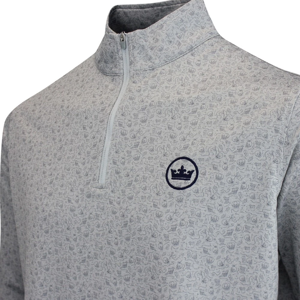 Peter Millar Golf Pullover - Perth Transfused QZ - Gale Grey AW23 - Image 4