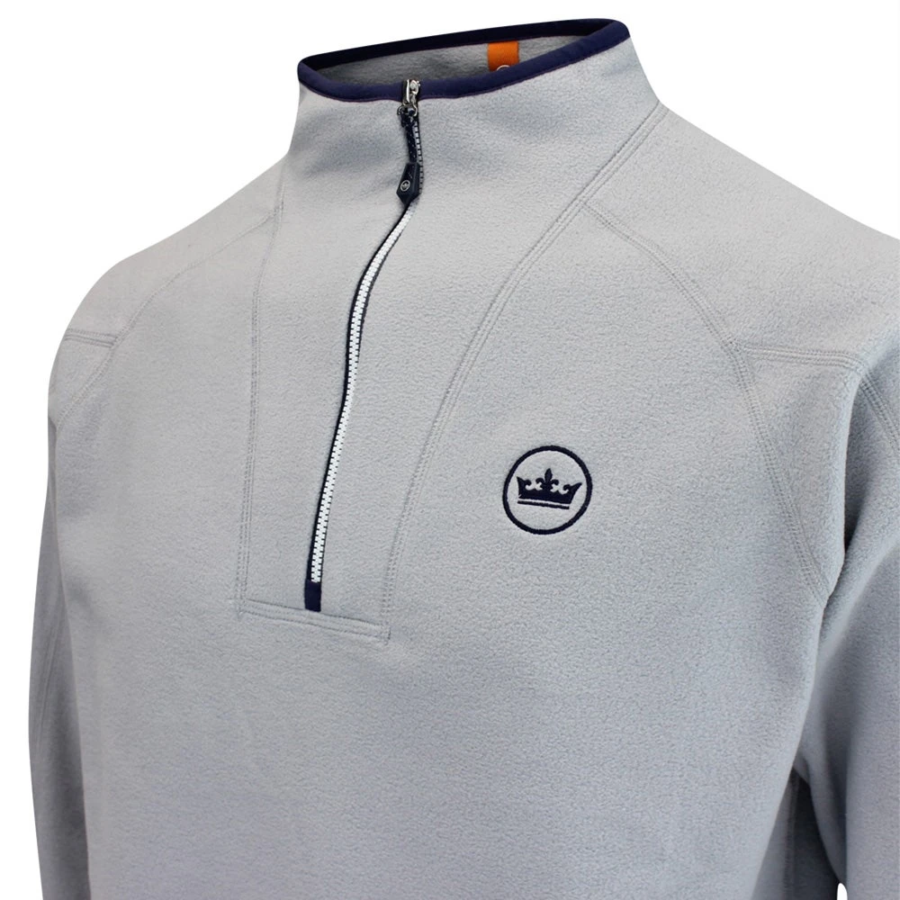 Peter Millar Golf Pullover - Thermal Micro Fleece QZ - Gale Grey AW23 - Image 4