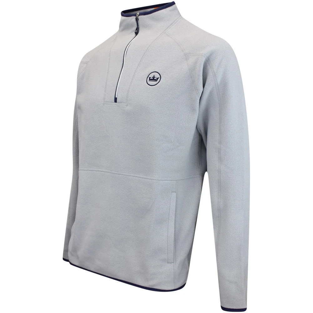 Peter Millar Golf Pullover - Thermal Micro Fleece QZ - Gale Grey AW23 - Image 2