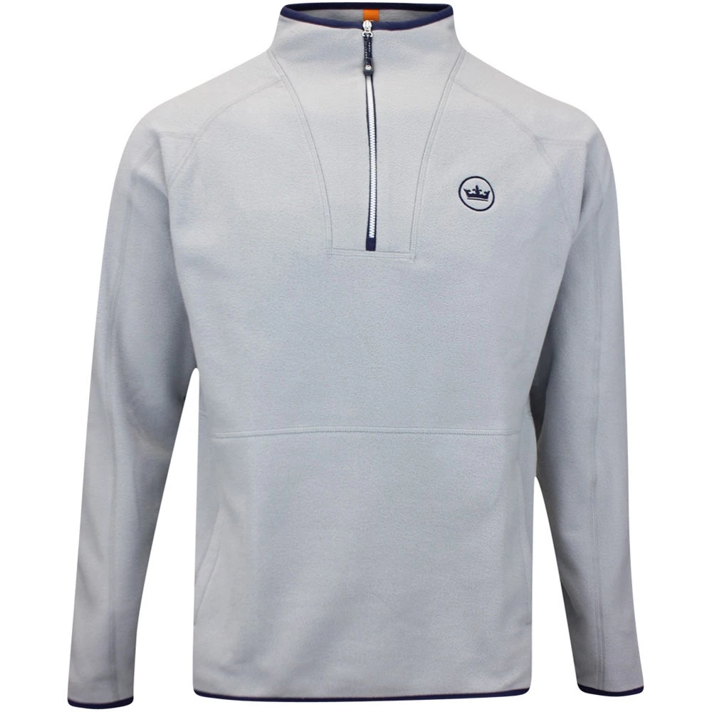 Peter Millar Golf Pullover - Thermal Micro Fleece QZ - Gale Grey AW23