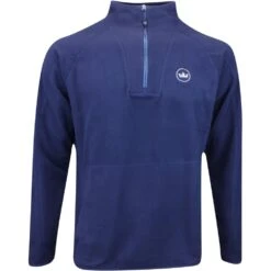 Peter Millar Golf Pullover - Thermal Micro Fleece QZ - Navy AW23