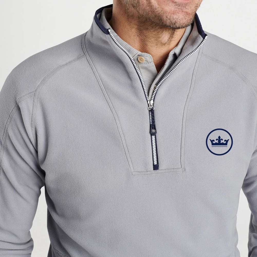 Peter Millar Golf Pullover - Thermal Micro Fleece QZ - Gale Grey AW23 - Image 7