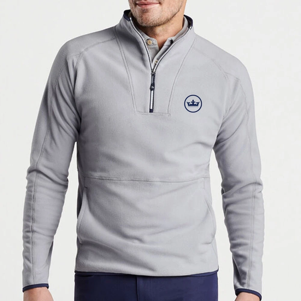 Peter Millar Golf Pullover - Thermal Micro Fleece QZ - Gale Grey AW23 - Image 5