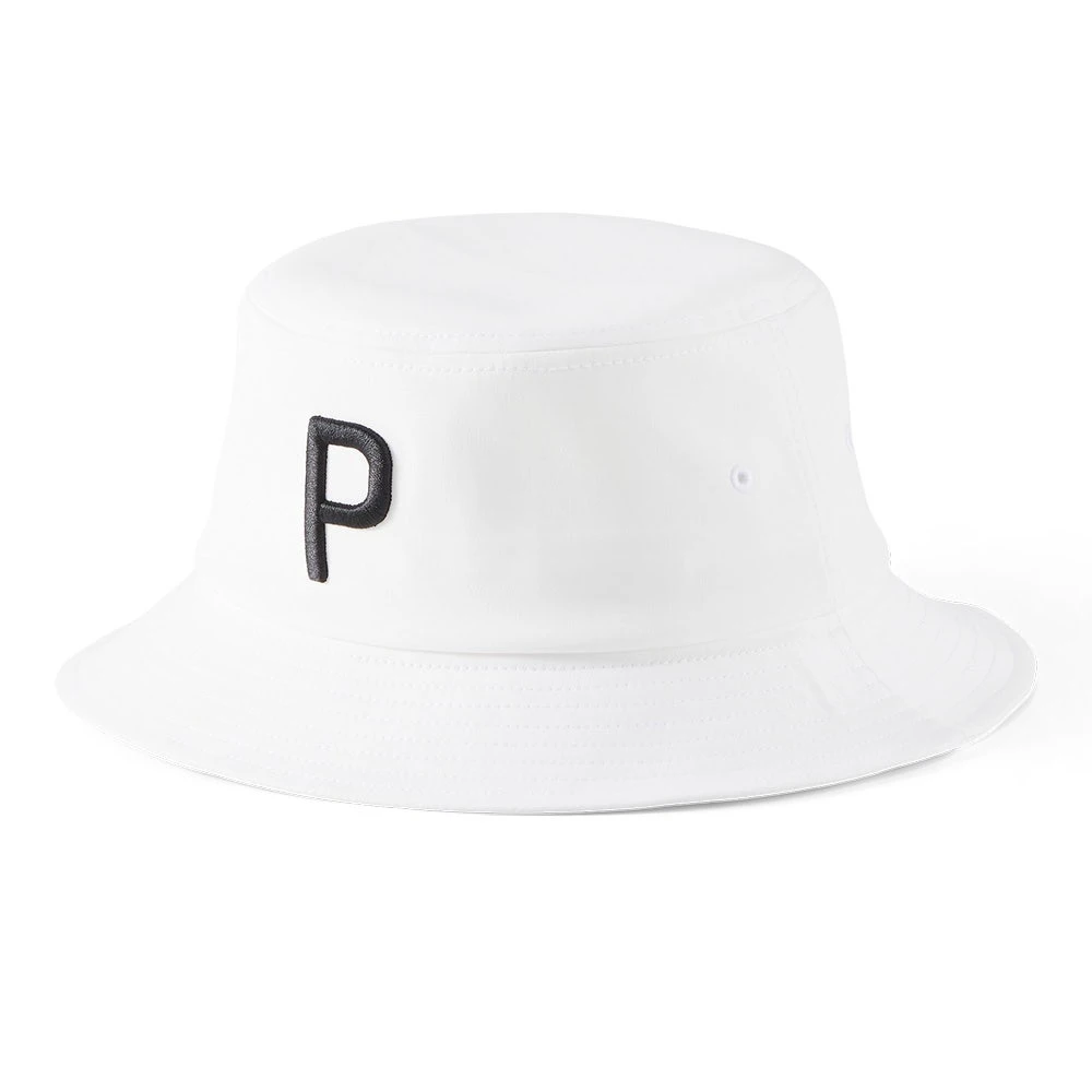 PUMA Golf Hat - P Logo Bucket - White Glow AW23 - Image 2