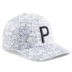 PUMA Golf Cap - Caddy P Cap - White Glow - Black AW23