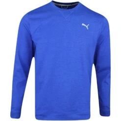 PUMA Golf Jumper - Cloudspun Crew Neck - Festive Blue Htr AW23