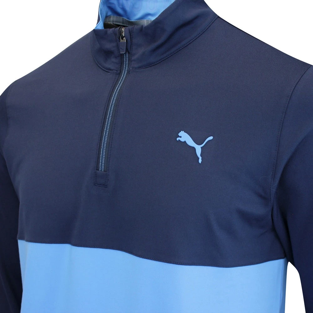 PUMA Golf Pullover - Gamer Colourblock QZ - Navy Blazer AW23 - Image 4