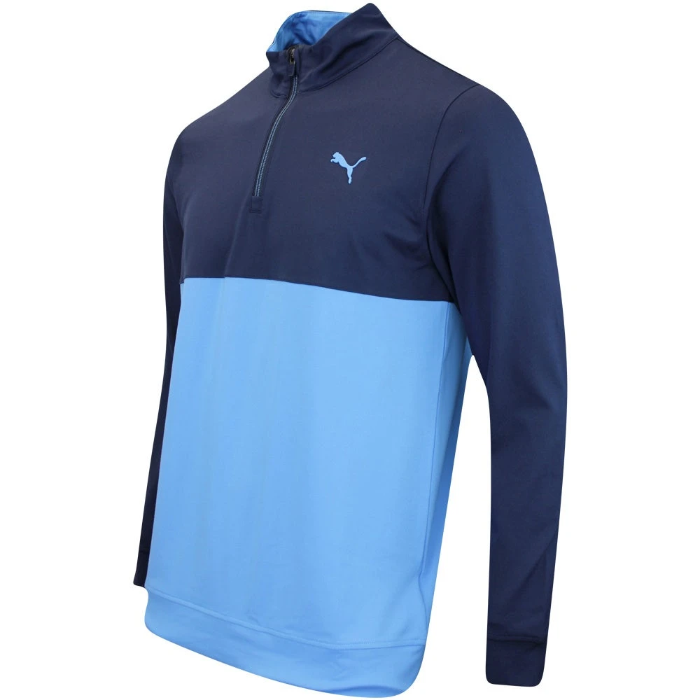 PUMA Golf Pullover - Gamer Colourblock QZ - Navy Blazer AW23 - Image 2