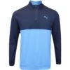 PUMA Golf Pullover - Gamer Colourblock QZ - Navy Blazer AW23