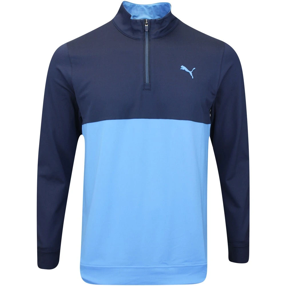 PUMA Golf Pullover - Gamer Colourblock QZ - Navy Blazer AW23